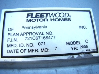 2006 SOUTHWIND 37C USED RV PARTS FLEETWWOOD SALVAGE SALE 